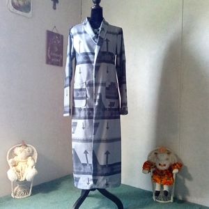 MISS LOOK DUSTER, GRAY, SIZE SMALL, NWOT